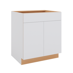 Modernform Cabinet Matte White 30" W X 34 1/2" H X 24" D Double Door Base Cabinet