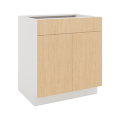 Modernform Cabinet Natural Oak 30" W X 34 1/2" H X 24" D Double Door Base Cabinet