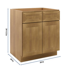 J&K Butterscotch B8 Double Door Standard Base Cabinet - 30" W