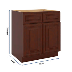 J&K Mahogany J5 Double Door Standard Base Cabinet - 30" W