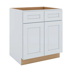 J&K White Shaker S8 Double Door Standard Base Cabinet - 30" W