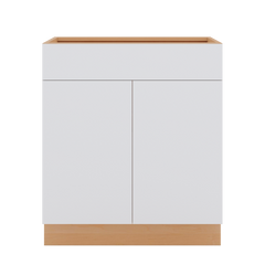 Modernform Cabinet Matte White 30" W X 34 1/2" H X 24" D Double Door Base Cabinet