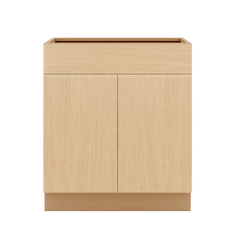 Modernform Cabinet Natural Oak 30" W X 34 1/2" H X 24" D Double Door Base Cabinet