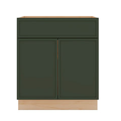 Modernform Cabinet Slim Sage Green 30" W X 34 1/2" H X 24" D Double Door Base Cabinet
