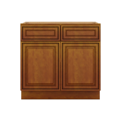 J&K Mocha Glazed K10 Double Door Standard Base Cabinet - 30" W