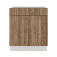 Modernform Cabinet Walnut 30" W X 34 1/2" H X 24" D Double Door Base Cabinet