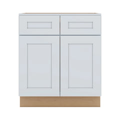 J&K White Shaker S8 Double Door Standard Base Cabinet - 30" W