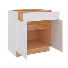 Modernform Cabinet Matte White 30" W X 34 1/2" H X 24" D Double Door Base Cabinet