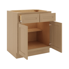 CNC Luxor 5-Piece Harvest 30" W 2 Drawer Double Door Base Cabinet