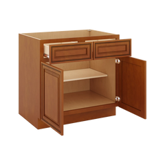 J&K Mocha Glazed K10 Double Door Standard Base Cabinet - 30" W