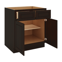 J&K Espresso K8 Double Door Standard Base Cabinet - 30" W