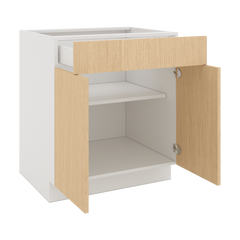 Modernform Cabinet Natural Oak 30" W X 34 1/2" H X 24" D Double Door Base Cabinet