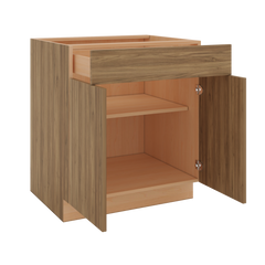 Modernform Cabinet Walnut 30" W X 34 1/2" H X 24" D Double Door Base Cabinet