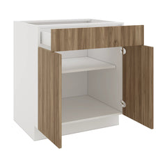 Modernform Cabinet Walnut 30" W X 34 1/2" H X 24" D Double Door Base Cabinet