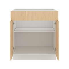 Modernform Cabinet Natural Oak 30" W X 34 1/2" H X 24" D Double Door Base Cabinet
