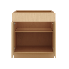 Modernform Cabinet Natural Oak 30" W X 34 1/2" H X 24" D Double Door Base Cabinet