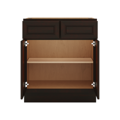 J&K Espresso K8 Double Door Standard Base Cabinet - 30" W