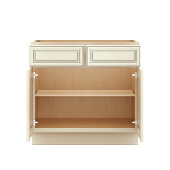 J&K Creme Glazed A7 Double Door Standard Base Cabinet - 30" W