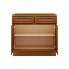 J&K Mocha Glazed K10 Double Door Standard Base Cabinet - 30" W