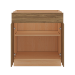 Modernform Cabinet Walnut 30" W X 34 1/2" H X 24" D Double Door Base Cabinet