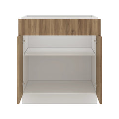 Modernform Cabinet Walnut 30" W X 34 1/2" H X 24" D Double Door Base Cabinet