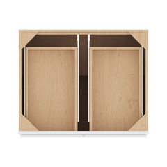 CNC Luxor 5-Piece White 30" W 2 Drawer Double Door Base Cabinet