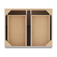CNC Luxor Misty Grey 30" W 2 Drawer Double Door Base Cabinet