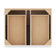 CNC Luxor White 30" W 2 Drawer Double Door Base Cabinet