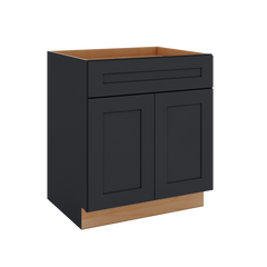 Modernform Cabinet Onyx Black Shaker 30" W X 34 1/2" H X 24" D Double Door Base Cabinet