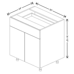 Fabuwood Illume Catalina Olmo 3 30"W Double Door