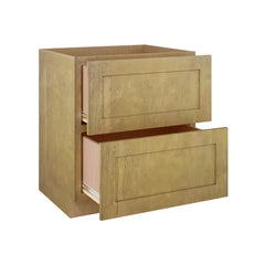 Modernform Cabinet Natural Shaker 30" W X 34 1/2" H X 24" D  2 Drawer Base Cabinet