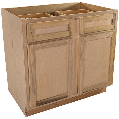 Kitchen Base Cabinet | Unfinished Poplar | Shaker Style | 33"