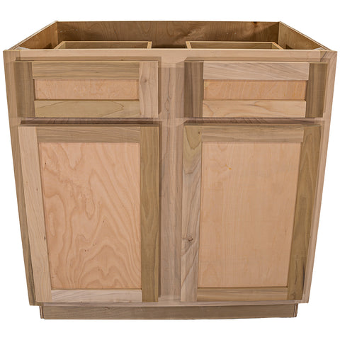 Kitchen Base Cabinet | Unfinished Poplar | Shaker Style | 33"