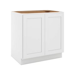 CNC Luxor 5-Piece White 33" W Full Height Double Door Base Cabinet W/ 1 Pullout Shelf