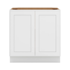 CNC Luxor 5-Piece White 33" W Full Height Double Door Base Cabinet W/ 1 Pullout Shelf