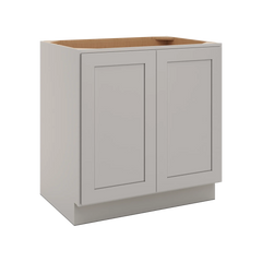 CNC Luxor 5-Piece Misty Grey 33" W Full Height Double Door Base Cabinet W/ 2 Pullout Shelf