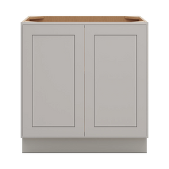 CNC Luxor 5-Piece Misty Grey 33" W Full Height Double Door Base Cabinet