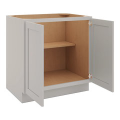 CNC Luxor 5-Piece Misty Grey 33" W Full Height Double Door Base Cabinet
