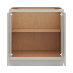 CNC Luxor 5-Piece Misty Grey 33" W Full Height Double Door Base Cabinet