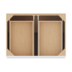 CNC Luxor 5-Piece White 33" W X 32 1/2" H Double Door 2 Drawer Base Cabinet