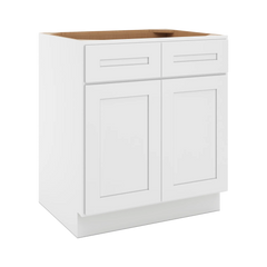 CNC Luxor 5-Piece White 33" W 2 Drawer Double Door Base Cabinet W/ 1 Pullout Shelf