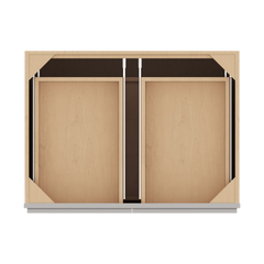 CNC Luxor 5-Piece Misty Grey 33" W 2 Drawer Double Door Base Cabinet W/ 2 Pullout Shelf