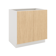 Modernform Cabinet Natural Oak 33" W X 34 1/2" H X 24" D Full Height Double Door Base Cabinet
