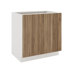 Modernform Cabinet Walnut 33" W X 34 1/2" H X 24" D Full Height Double Door Base Cabinet