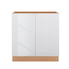 Modernform Cabinet Gloss White 33" W X 34 1/2" H X 24" D Full Height Double Door Base Cabinet
