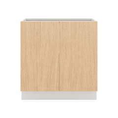 Modernform Cabinet Natural Oak 33" W X 34 1/2" H X 24" D Full Height Double Door Base Cabinet