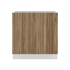 Modernform Cabinet Walnut 33" W X 34 1/2" H X 24" D Full Height Double Door Base Cabinet