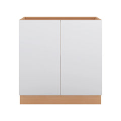 Modernform Cabinet Matte White 33" W X 34 1/2" H X 24" D Full Height Double Door Base Cabinet