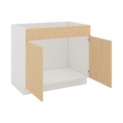 Modernform Cabinet Natural Oak 33" W X 34 1/2" H X 24" D Full Height Double Door Base Cabinet
