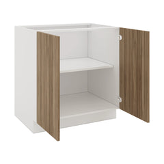 Modernform Cabinet Walnut 33" W X 34 1/2" H X 24" D Full Height Double Door Base Cabinet